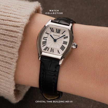 Cartier Mini Tortue 18k White Gold 24mm manual W1556361