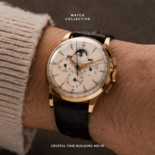 Universal Geneve Tricompax 18k Rose Gold 37mm 1949 manual winding