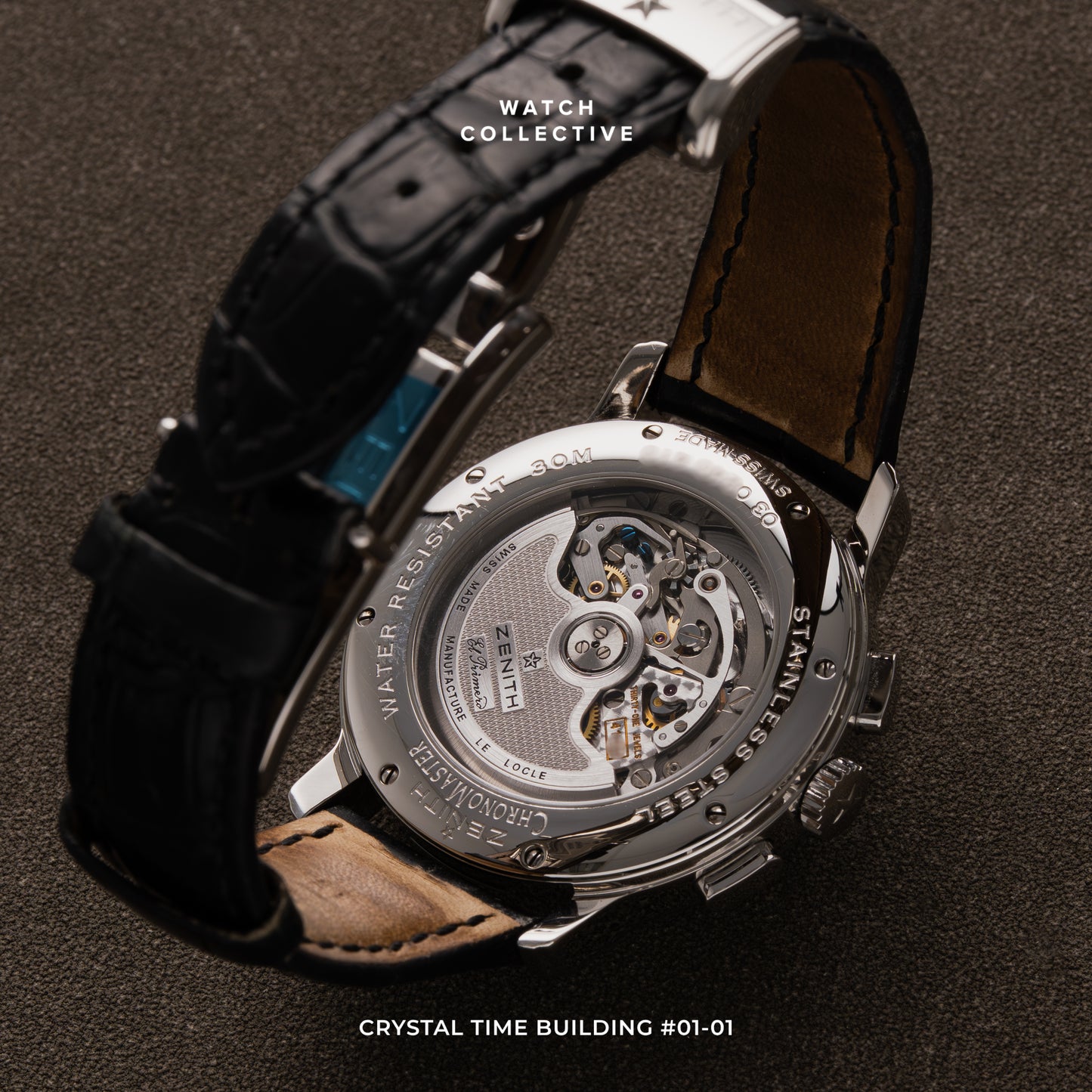 Zenith El Primero Triple Calendar Moonphase Guillioche dial 40mm automatic 03.240.410