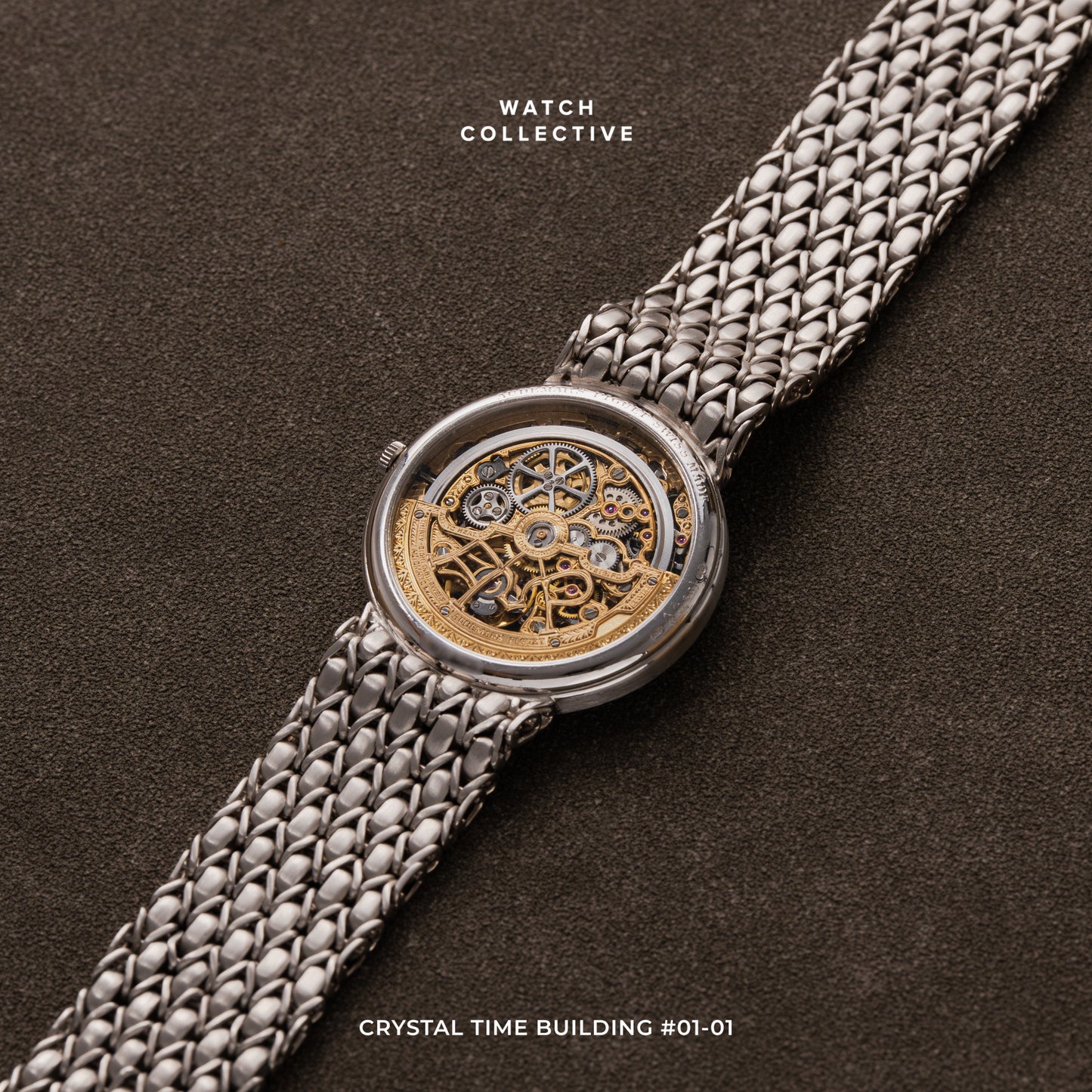 Audemars Piguet Vintage Skeletonized Diamond Birds 18k White Gold 33.5mm