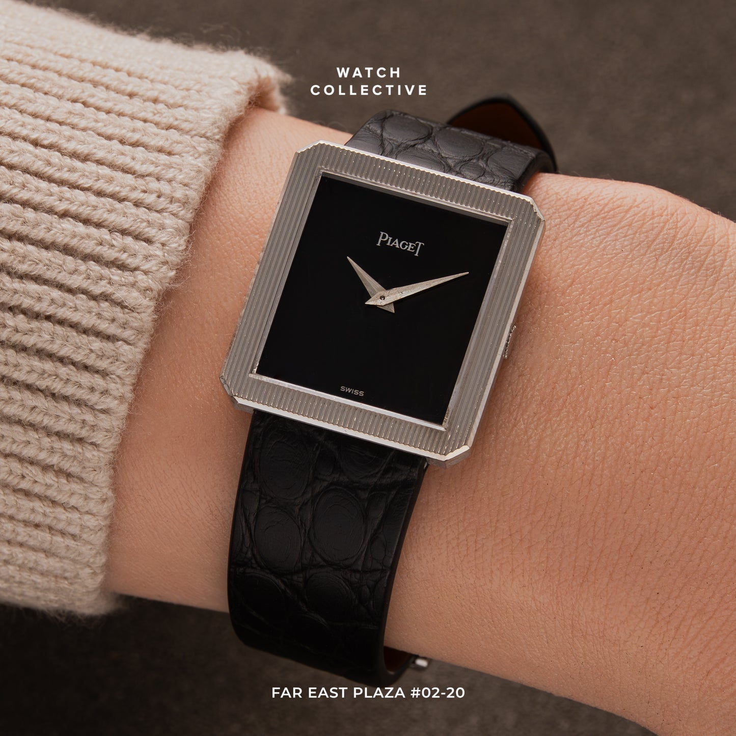 Piaget Protocole Onyx 18k White Gold 25mm manual wind 9154