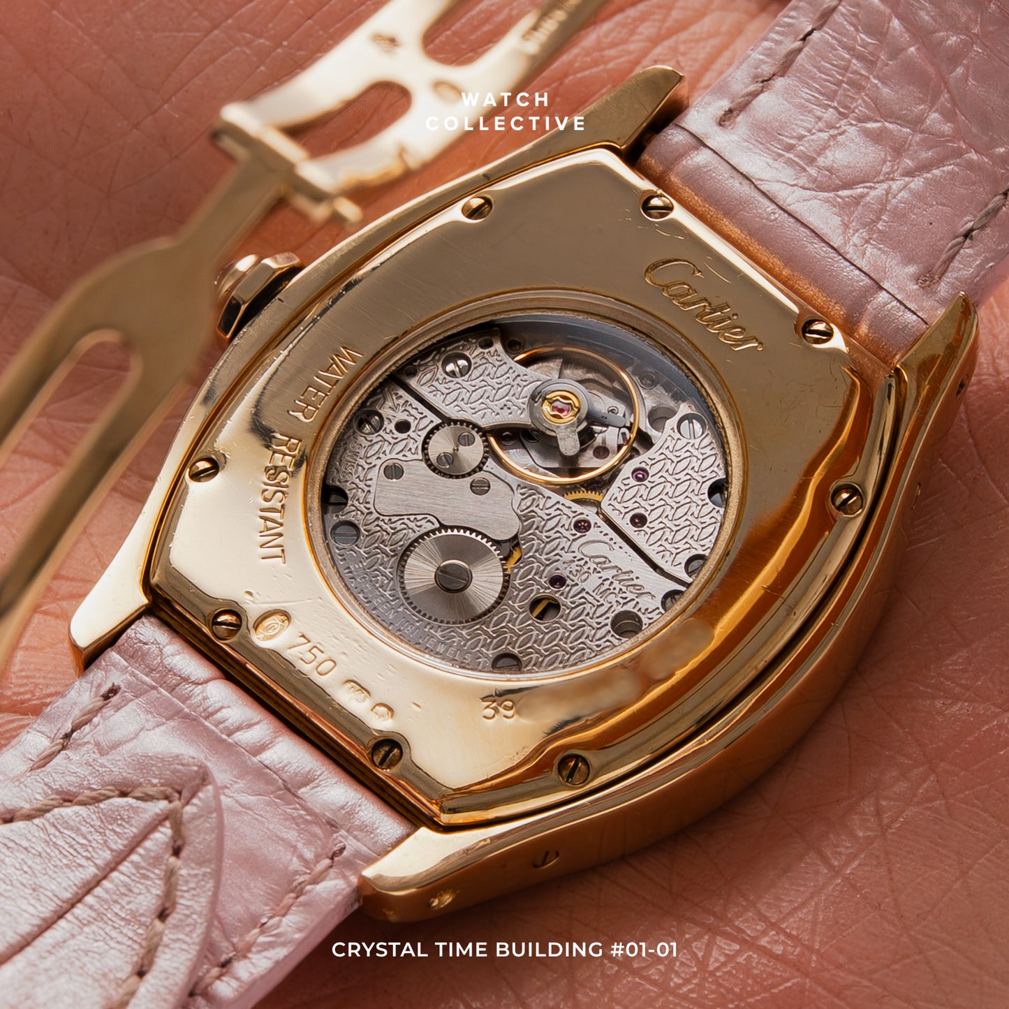 Cartier Tortue 18k Yellow gold diamond bezel 34mm manual winding 2496