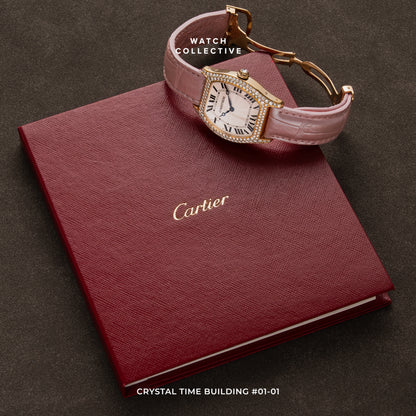 Cartier Tortue 18k Yellow gold diamond bezel 34mm manual winding 2496