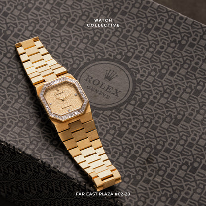 Rolex Cellini Bouclier Baguette Bezel 18k Yellow Gold 4670