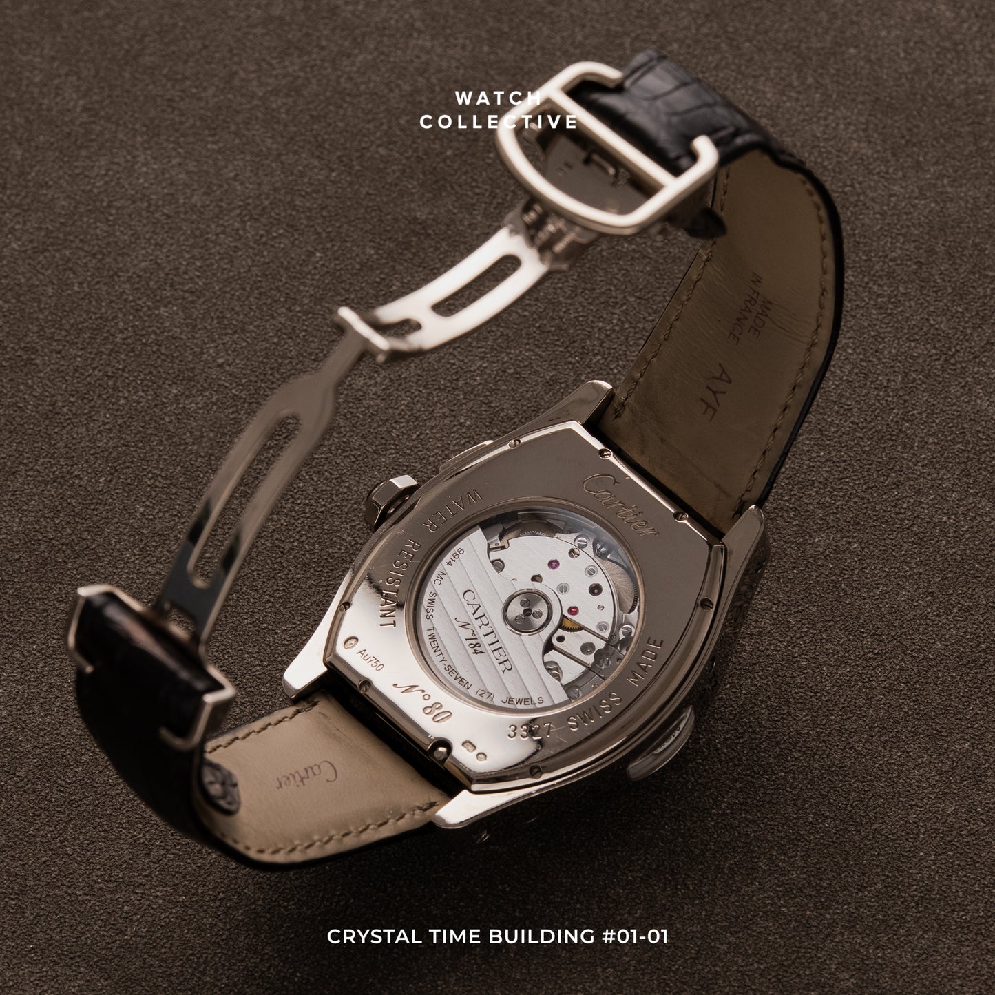Cartier Tortue Multi Timezones 18k White Gold 45mm automatic 3327