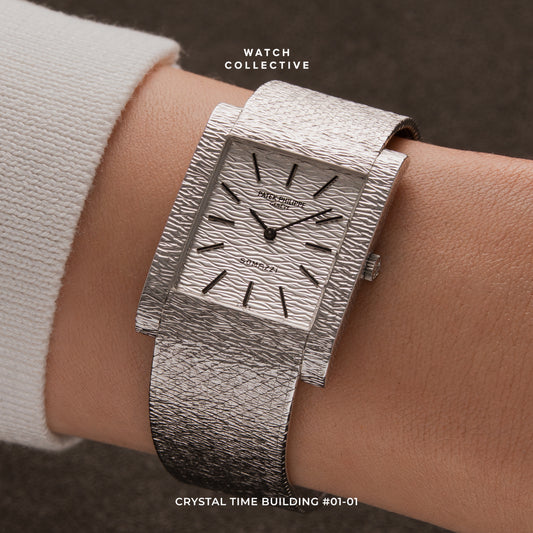 Patek Philippe Double Stamped Somazzi Gondolo 18k white gold 26x33mm Manual Wind 3553/1