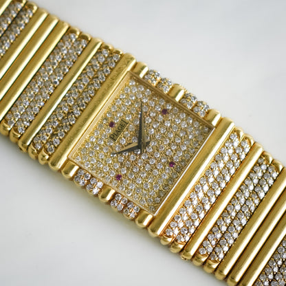Piaget Emperador 18K Yellow Gold Factory Diamonds 25mm 9131 C 505