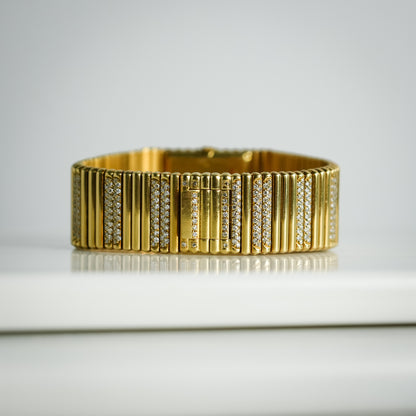 Piaget Emperador 18K Yellow Gold Factory Diamonds 25mm 9131 C 505