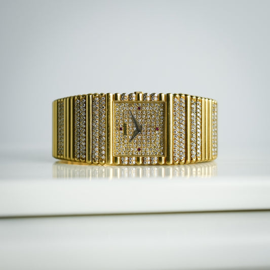 Piaget Emperador 18K Yellow Gold Factory Diamonds 25mm 9131 C 505