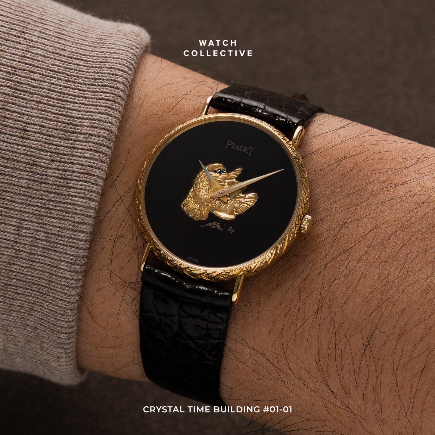Piaget Hans Erni d'Or Onyx 18k Yellow gold 31mm manual winding