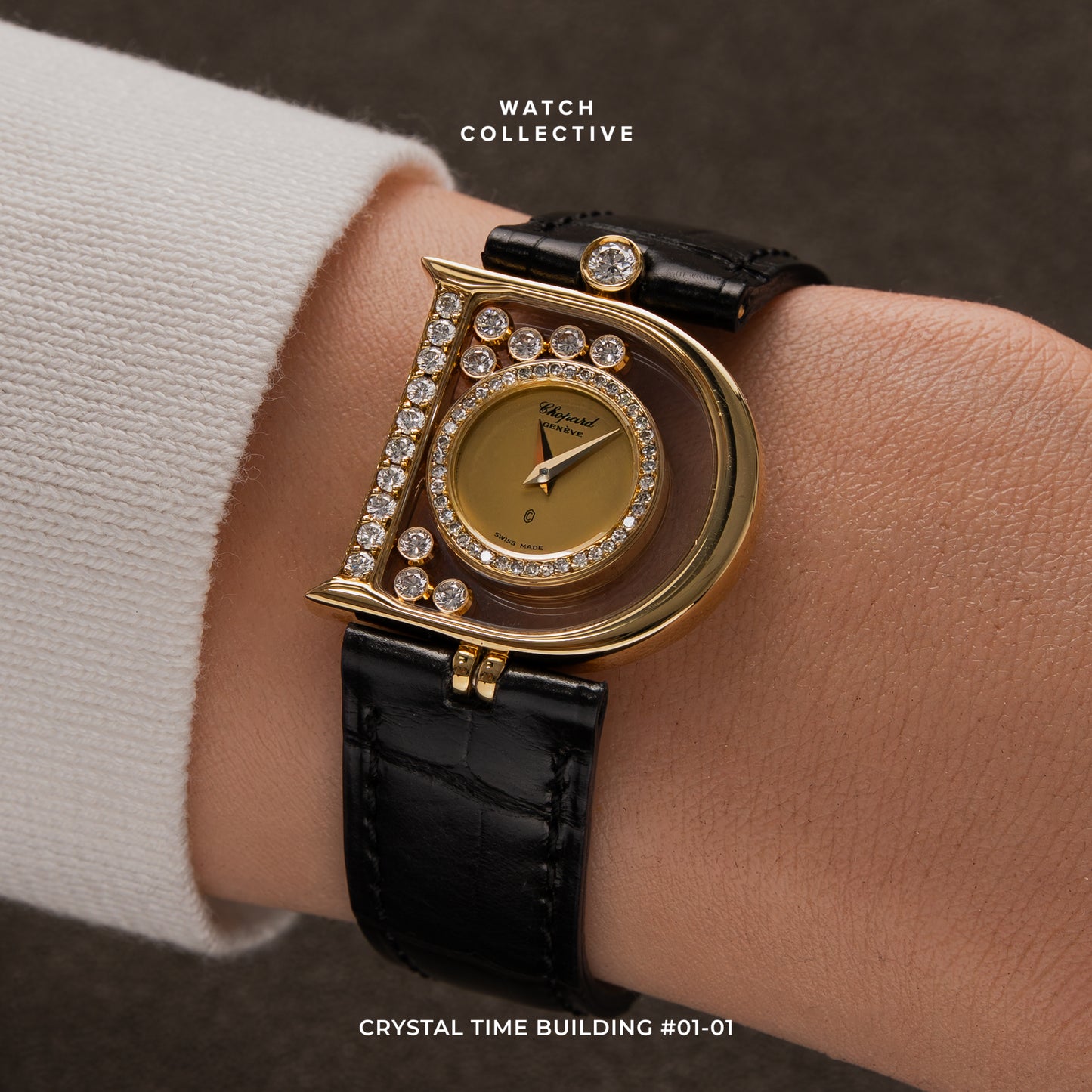 Chopard Happy Diamonds 18k Yellow gold 25mm quartz