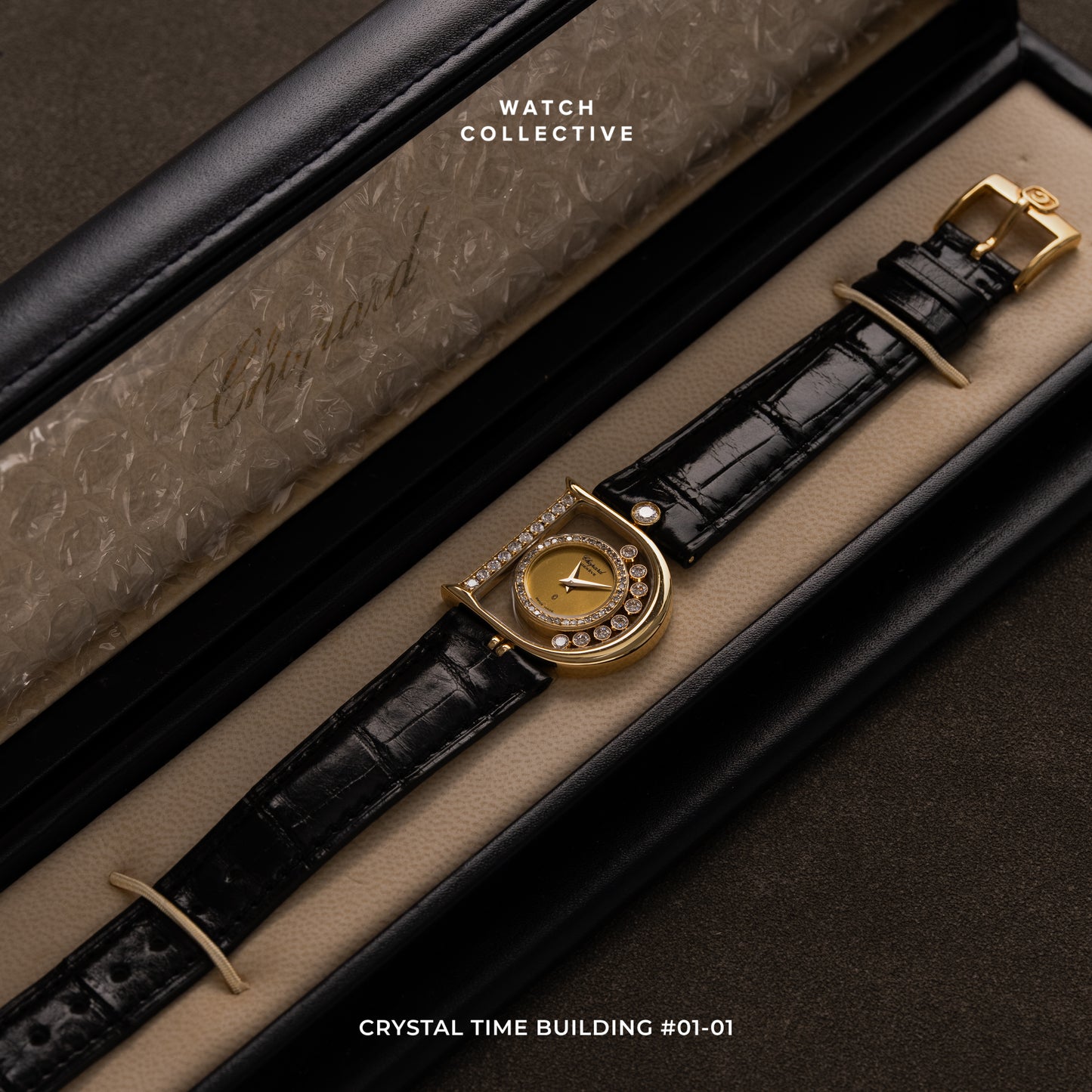 Chopard Happy Diamonds 18k Yellow gold 25mm quartz