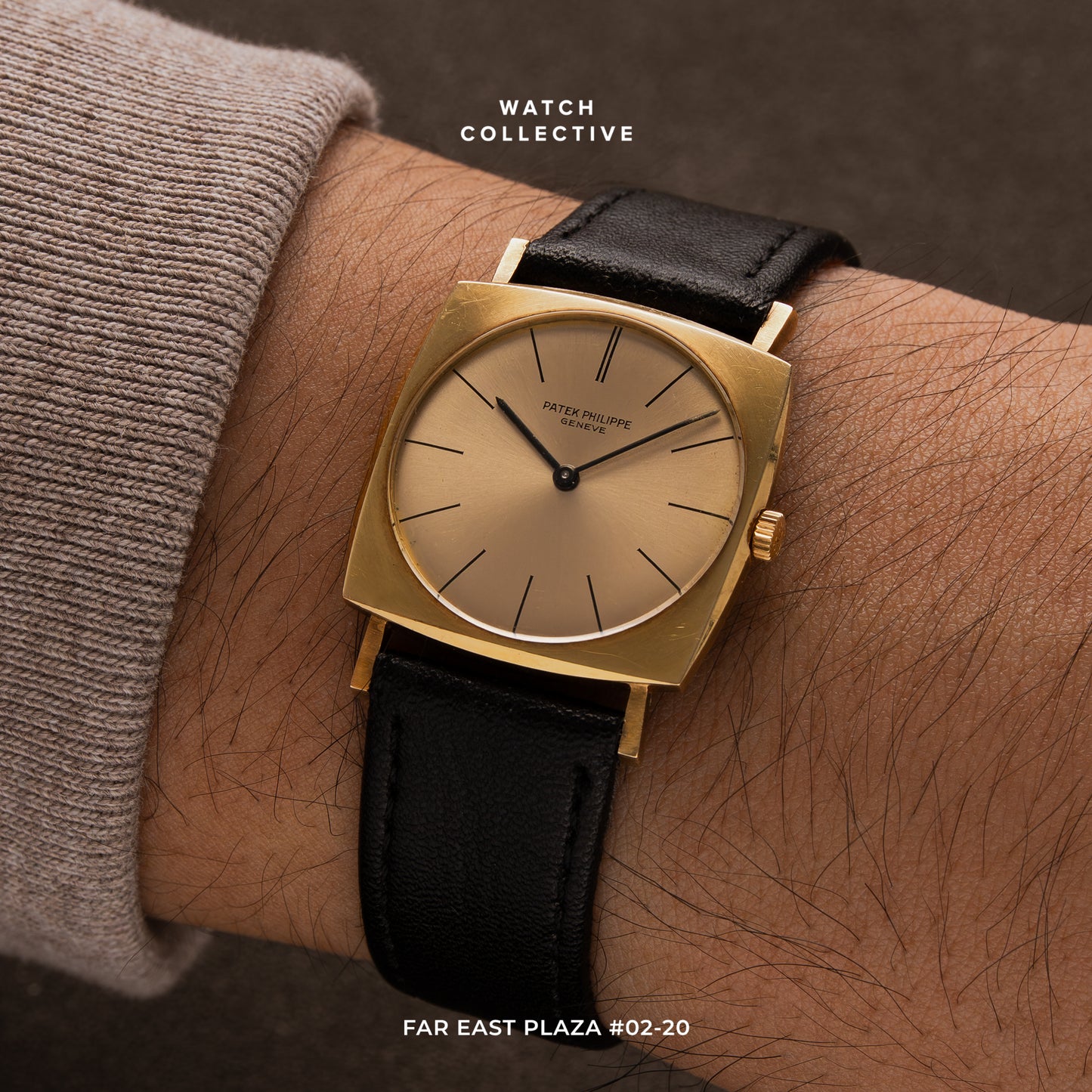 Patek Philippe Calatrava 18k Yellow Gold Cushion Case Champaigne Dial 28mm Mechanical 3523