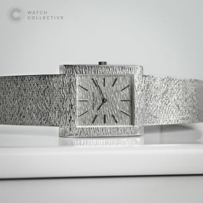 Patek Philippe Rectangular 18k Bark White Gold 3553/001