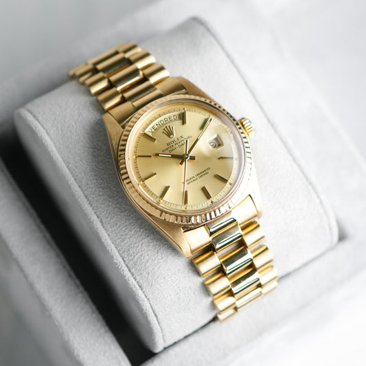 Rolex Daydate 1803 Yellow Gold French Day Wheel 36mm | circa 1973