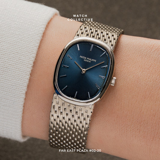 Patek Philippe Ellipse Blue Dial 18K White Gold 22mm Manual 3548/1