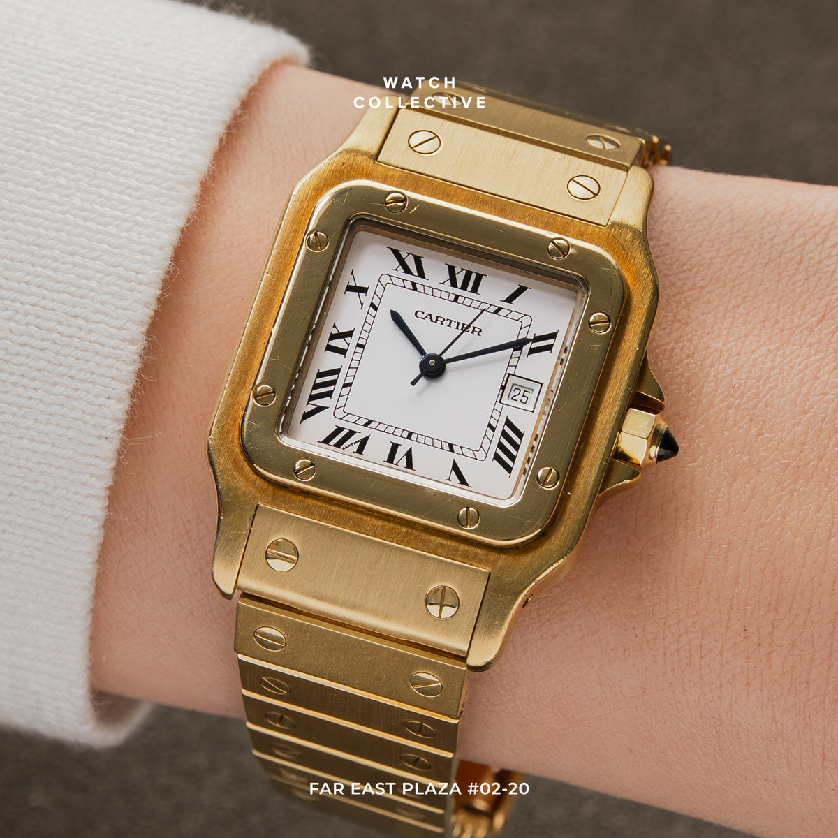 Cartier Santos de Cartier Carree 18K Yellow Gold 29mm Automatic 2960