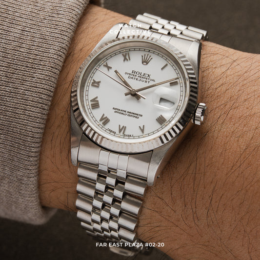 Rolex Datejust 36 Porcelain dial Stainless steel 36mm automatic 16234