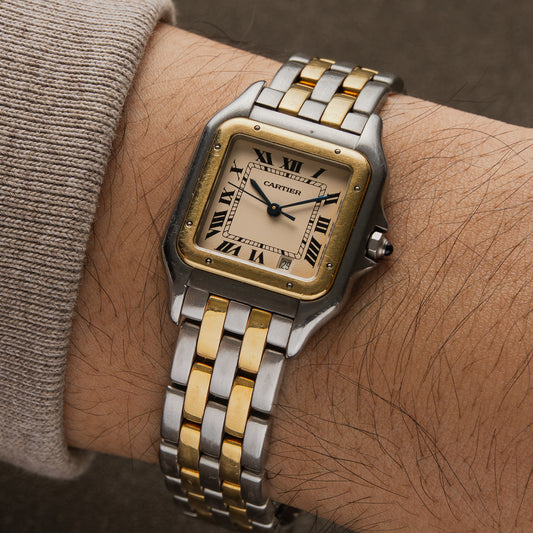 Cartier Panthere Two Toned Stainless Steel/Yellow Gold 27x37mm Quartz 83490