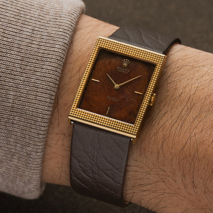Rolex Cellini Burl Wood 29mm Manual Winding 4127