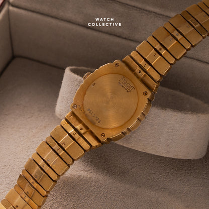 Piaget Polo Diamond Pave 18k Yellow Gold 23.5mm Quartz 861C725