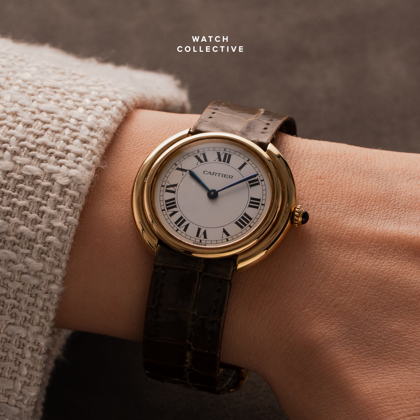 Cartier Vendome Paris Dial 18k Yellow Gold 33mm Manual 78090