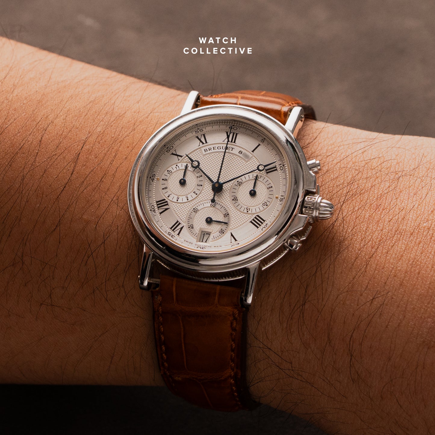 Breguet Marine Chronograph 18k White Gold 36mm Manual 3460BB