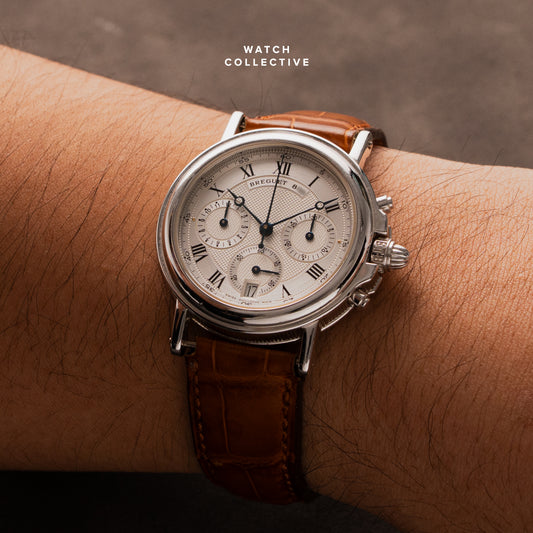 Breguet Marine Chronograph 18k White Gold 36mm Manual 3460BB