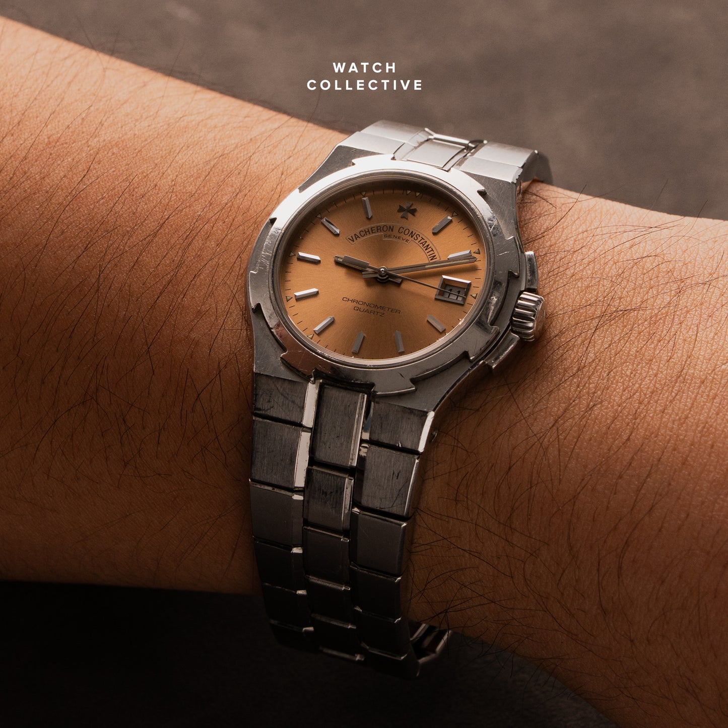 Vacheron Constantin Overseas Gen 1 Salmon Dial Stainless Steel 35mm Quartz 72050