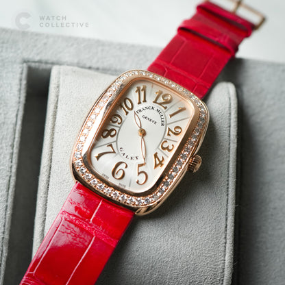 Franck Muller Galet Red with Diamonds