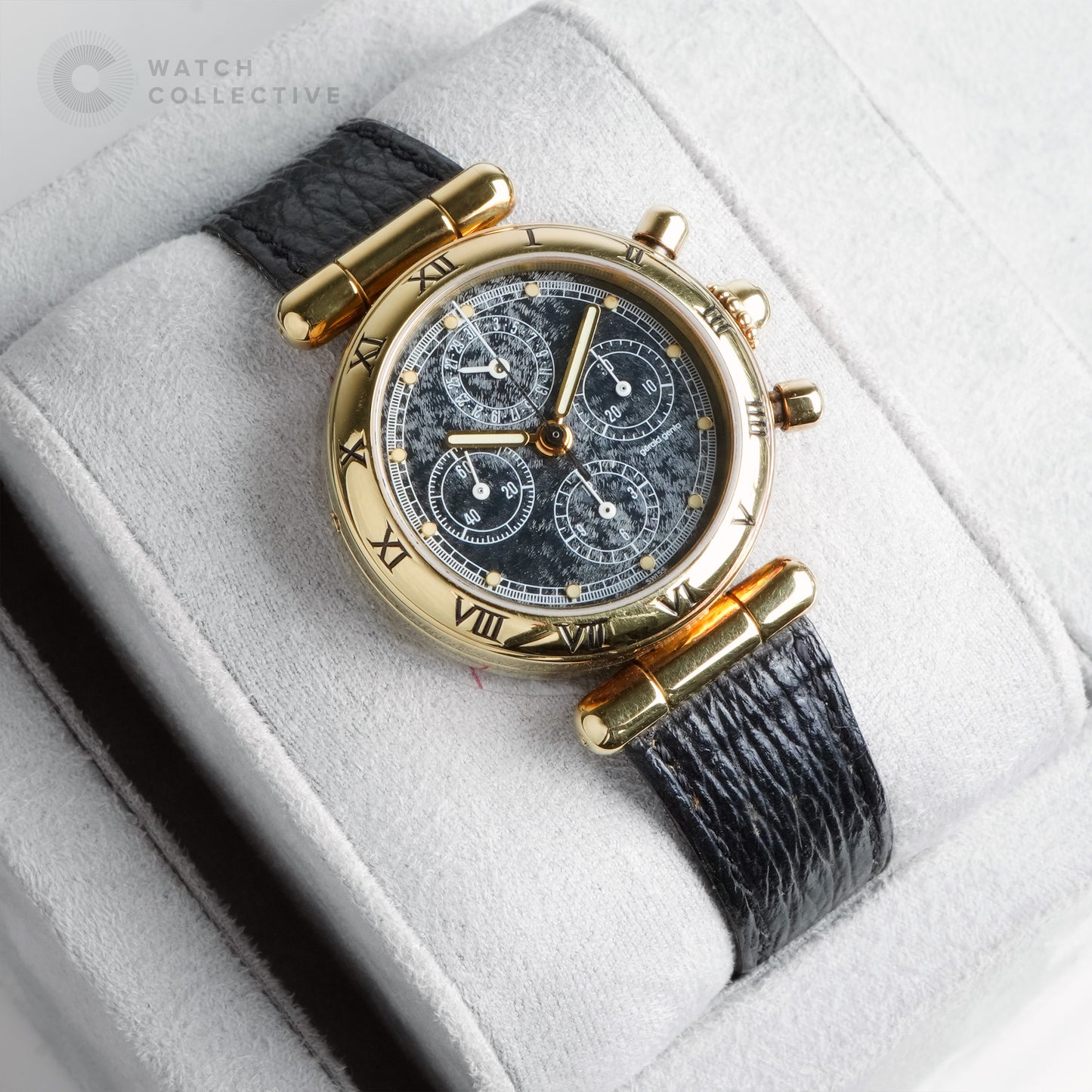 Gerald Genta Yellow Gold Meteorite Dial Chronograph | Manual Winding