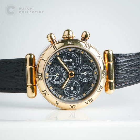 Gerald Genta Yellow Gold Meteorite Dial Chronograph | Manual Winding