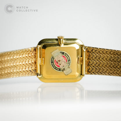 Girard-Perregaux Lapis Bezel Integrated Plated Gold Watch 28x30mm Manual