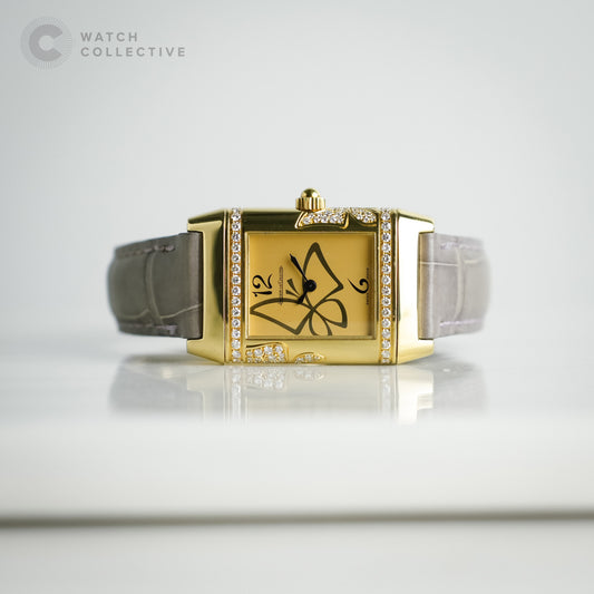 Jaeger-LeCoultre Reverso ladies 18k Yellow Gold Diamond Butterfly 21mm Quartz 265.1.08