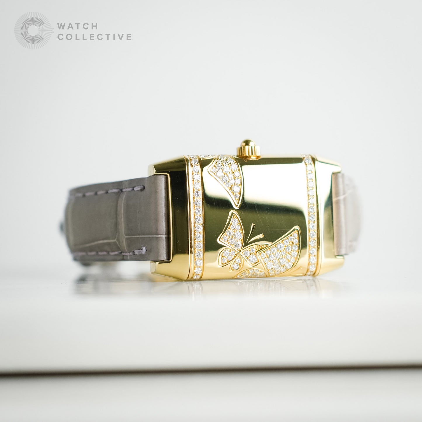 Jaeger-LeCoultre Reverso ladies 18k Yellow Gold Diamond Butterfly 21mm Quartz 265.1.08