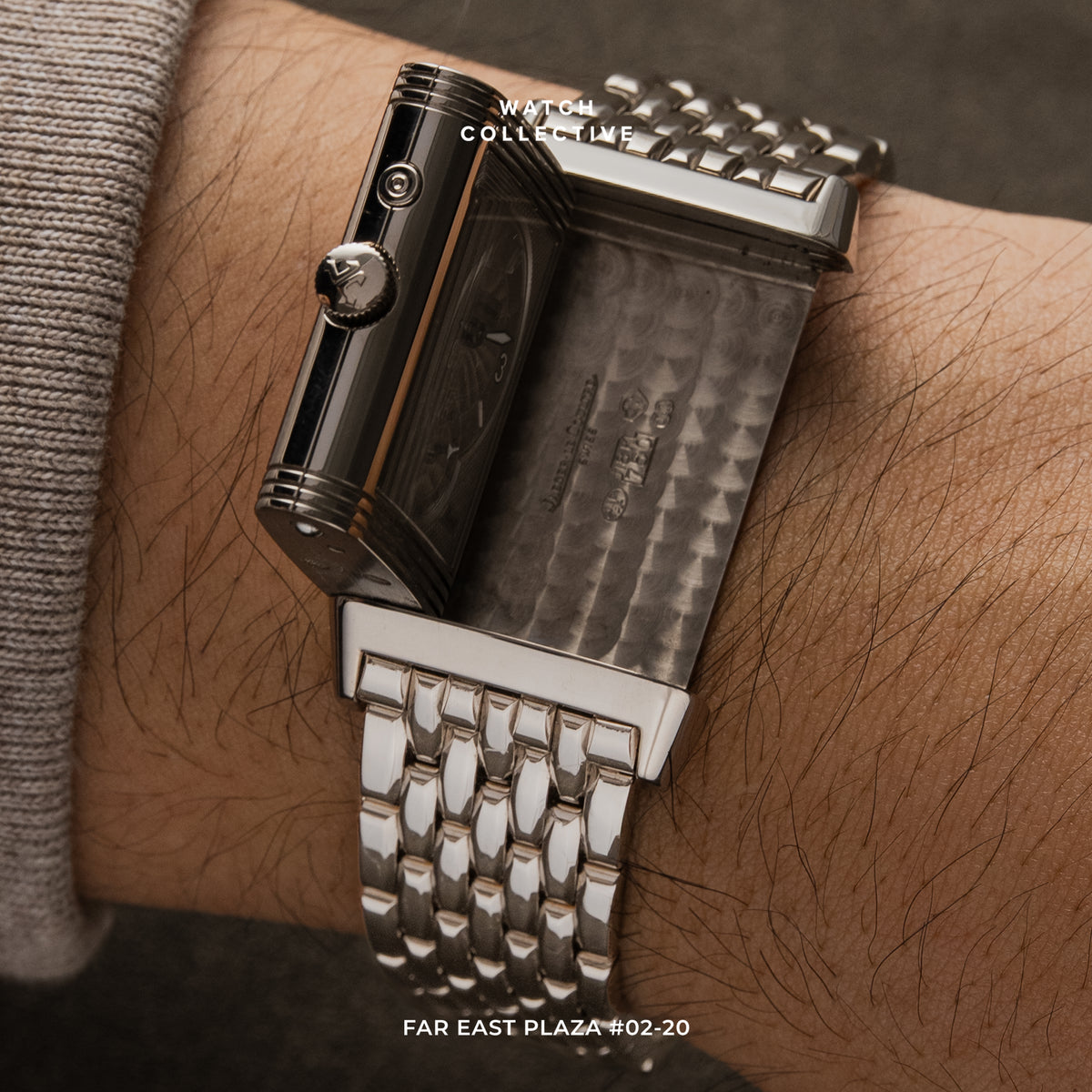 Jaeger-LeCoultre Reverso Night and Day 18k White Gold 26x42mm manual