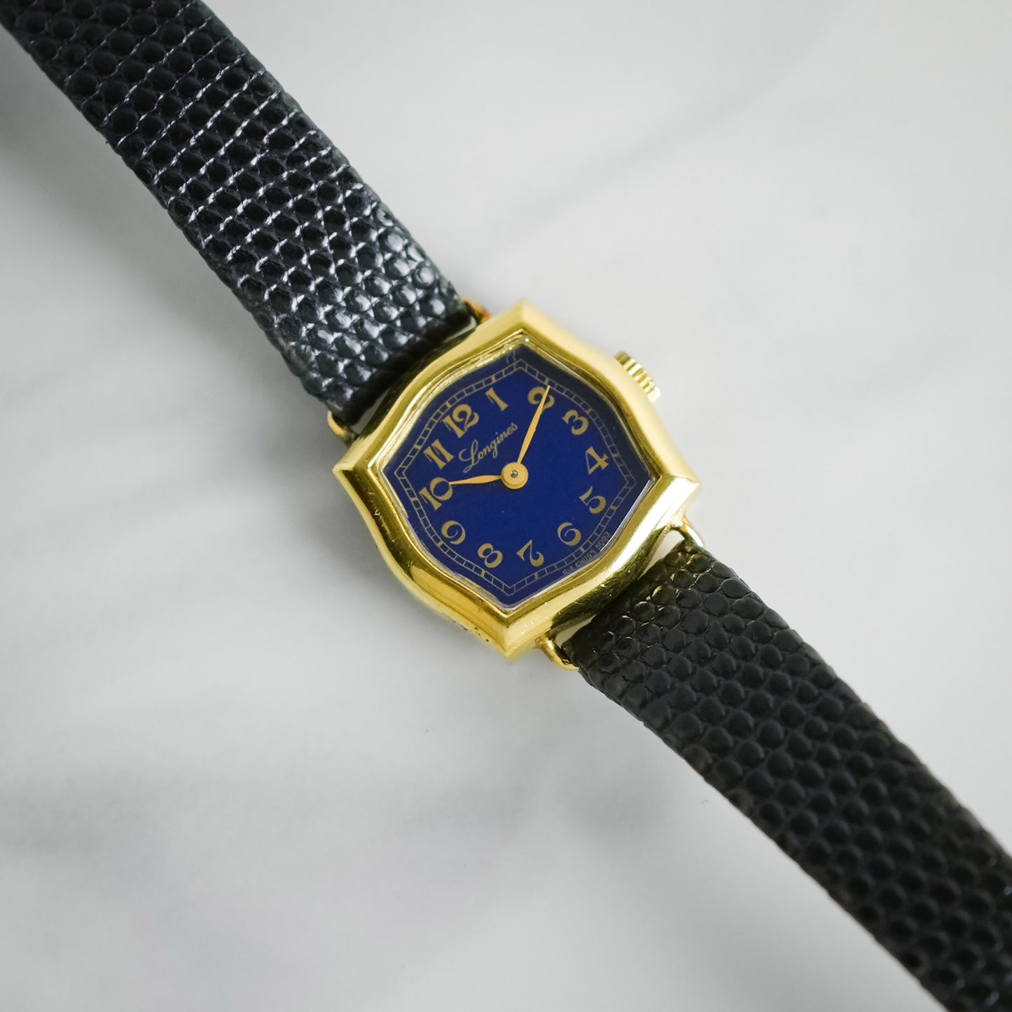 Longines Sympathie Mini Arabic Numerals Blue Dial Gold Plated 20mm Manual