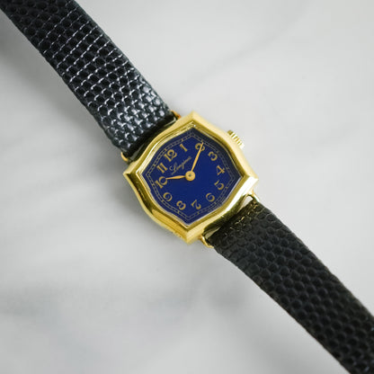 Longines Sympathie Mini Arabic Numerals Blue Dial Gold Plated 20mm Manual