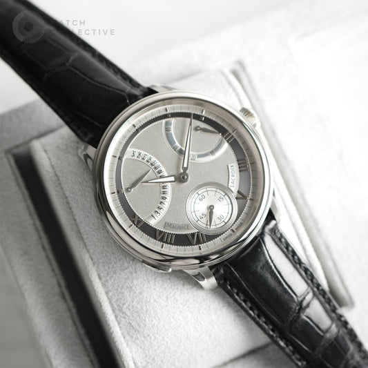 Maurice Lacroix Masterpiece Calendrier Retrograde Silver Dial 46mm