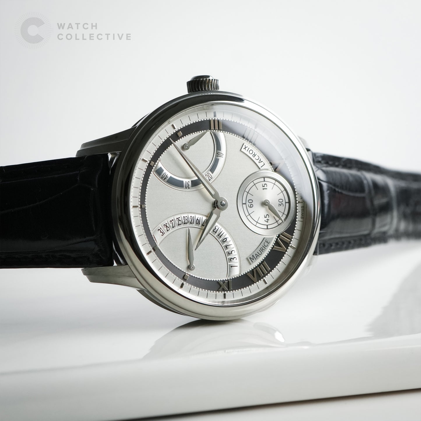 Maurice Lacroix Masterpiece Calendrier Retrograde Silver Dial 46mm