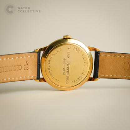 Vintage Omega Classic Calatrava Rose Gold White Dial 36mm Manual 2684