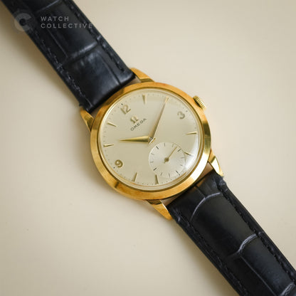 Vintage Omega Classic Calatrava Rose Gold White Dial 36mm Manual 2684