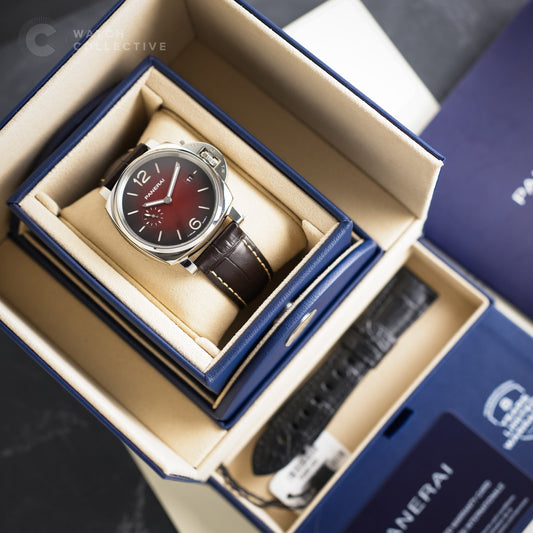 Panerai Luminor Due 42mm Red Vignette Burgundy Dial