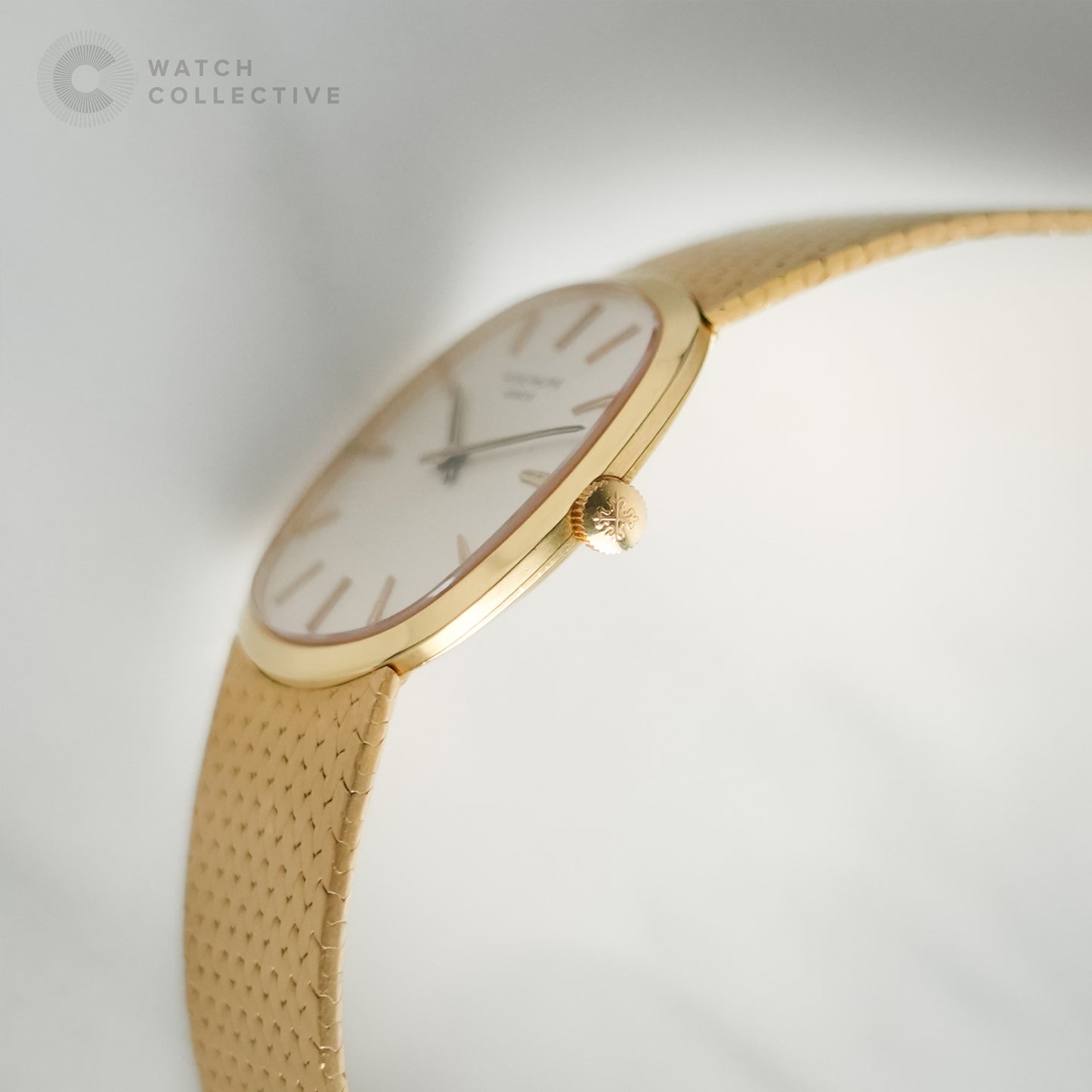 Patek Philippe 18k Yellow Gold Cushion Creme Dial 3544