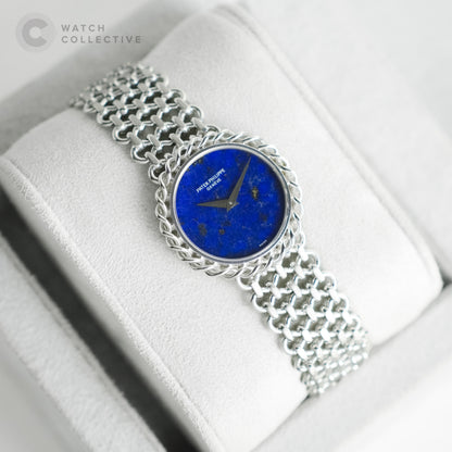 Patek Philippe Vintage Lapis Dial 18k White Gold 28mm Manual 4283/1