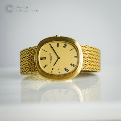 Patek Philippe 18k yellow gold dress watch 33mm automatic 3589