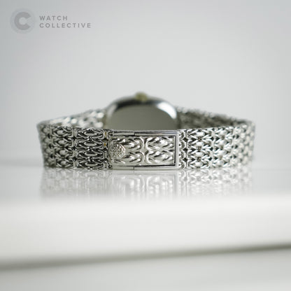 Patek Philippe Ellipse 18k white gold blue patina on bracelet 20mm manual 4564