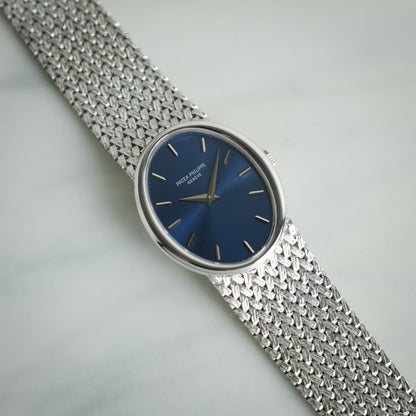 Patek Philippe Ellipse Oval-Shaped White Gold 30mm Manual 3598G