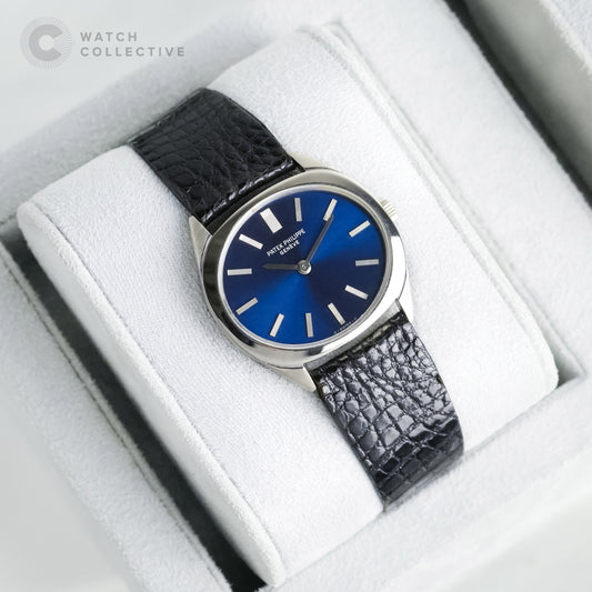 Patek Philippe Ellipse 3581 18k White Gold Blue Dial