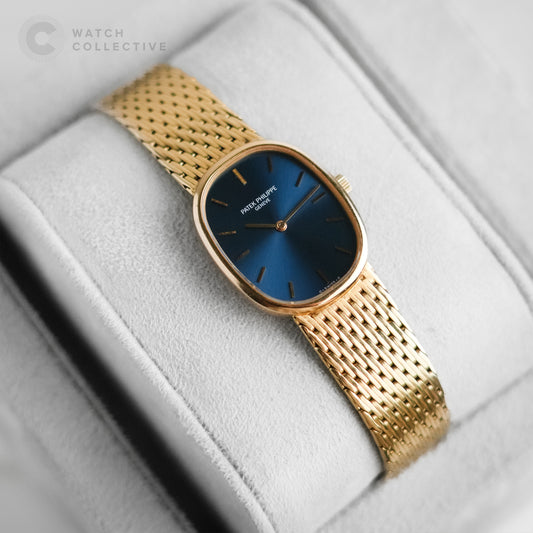 Patek Philippe Ellipse Blue Dial 18k Yellow Gold 4226